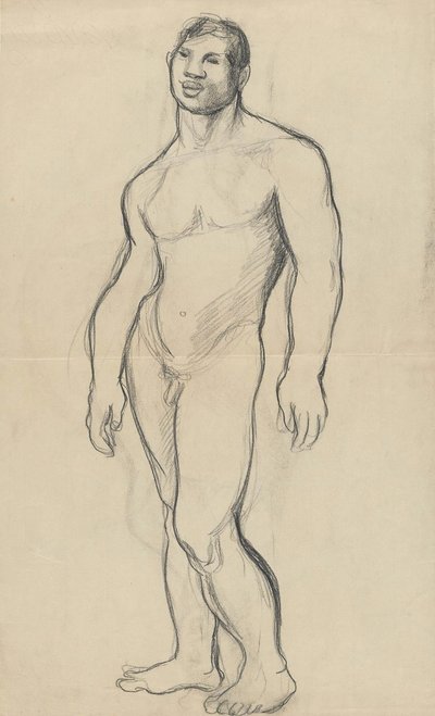 Nude Man Standing by Jozef Rajnfeld